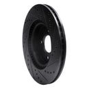 R1 12-23 Hyundai Accent Front Left Drilled & Slotted Black Brake Rotor