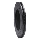 R1 02-06 Ford Expedition Front Right Drilled & Slotted Black Brake Rotor