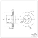 DFC 13-25 Cadillac CT4 Front GeoSPEC Coated Rotor