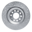 R1 16-23 Audi Q3 Quattro Front & Rear Drilled & Slotted Silver Brake Rotor Set