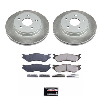 Power Stop 03-05 Dodge Ram 1500 Front and Rear Semi-Coated Rotor Kit