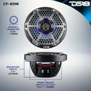 DS18 97-06 Jeep TJ Soundbar w/1 TJ-SBAR/BK/2 CF-65M/1 LC-RGB/1 AMPKIT4/1 NXL-X600.4D/2 PRO-TW3L
