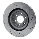 R1 92-02 Dodge Viper Front Left Drilled & Slotted Silver Brake Rotor