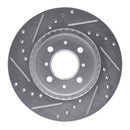 R1 90-17 Acura Integra Front Right Drilled & Slotted Silver Brake Rotor