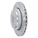 R1 14-16 Maserati Ghibli Rear Drilled & Slotted Silver Brake Rotor Set