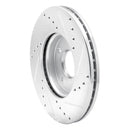 R1 05-12 Ford Focus Front Left Drilled & Slotted Silver Brake Rotor