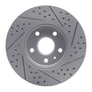 R1 08-14 Cadillac Cts Front Left Drilled & Slotted Geo-Carbon Rotor