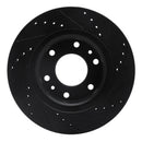 R1 06-09 Buick Rainier Front Left Drilled & Slotted Black Brake Rotor
