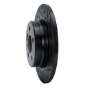 R1 91-99 Mercedes-Benz S320 Rear Right Drilled & Slotted Black Brake Rotor