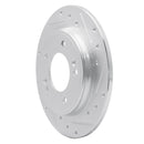 R1 17-25 Hyundai Ioniq Rear Drilled & Slotted Silver Brake Rotor Set