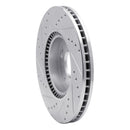R1 05-24 Hyundai TUCSON Front Right Drilled & Slotted Silver Brake Rotor