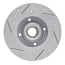 R1 85-02 Volkswagen Golf Rear Right Drilled & Slotted Geo-Carbon Rotor