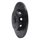 R1 97-98 Mercedes-Benz C230 Front Left Drilled & Slotted Black Brake Rotor