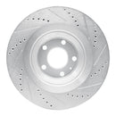 R1 05-11 Audi A6 Quattro Rear Left Drilled & Slotted Silver Brake Rotor