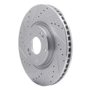 R1 11-25 Hyundai TUCSON Front Left Drilled & Slotted Silver Brake Rotor
