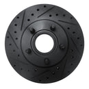 R1 95-97 Ford Ranger (USA/Canada) Front Left Drilled & Slotted Black Brake Rotor