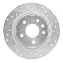 R1 11-19 Buick CASCADA Rear Right Drilled & Slotted Silver Brake Rotor