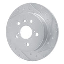 R1 18-24 Toyota Camry Rear Right Drilled & Slotted Silver Brake Rotor