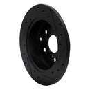 R1 06-18 Lexus HS250h Front & Rear Drilled & Slotted Black Brake Rotor Set