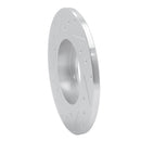 R1 73-05 Audi Coupe Front Right Drilled & Slotted Silver Brake Rotor