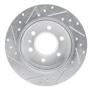 R1 06-18 Dodge Sprinter 3500 Rear Right Drilled & Slotted Silver Brake Rotor