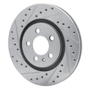 R1 92-95 Volkswagen Jetta Sedan Front Left Drilled & Slotted Silver Brake Rotor