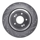 R1 18-20 Genesis G80 Front & Rear Drilled & Slotted Silver Brake Rotor Set