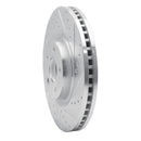 R1 15-20 Ford Edge Front Right Drilled & Slotted Silver Brake Rotor