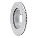 R1 14-21 BMW i3 Front Left Drilled & Slotted Silver Brake Rotor