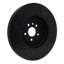 R1 21-25 Jaguar F-Pace Front Right Drilled & Slotted Black Brake Rotor