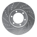 R1 00-07 Toyota Sequoia Front Drill & Slot Silver Rotors