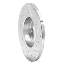 R1 95-98 BMW 318TI Front Left Drilled & Slotted Silver Brake Rotor