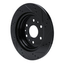 R1 19-25 Cadillac Escalade Front & Rear Drilled & Slotted Black Brake Rotor Set