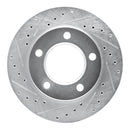 R1 74-80 InternatIonal Scout II Front Drilled & Slotted Silver Brake Rotor Set