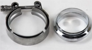 Granatelli 4.0in V-Band Mild Steel Flat Flanges w/Clamp
