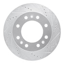 R1 06-11 Cadillac DTS Front Right Drilled & Slotted Silver Brake Rotor