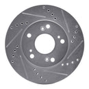 R1 12-15 Honda Civic Front Drill & Slot Silver Rotors