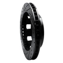 R1 75-93 Dodge W200 Front Right Drilled & Slotted Black Brake Rotor