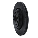 R1 18-25 Volkswagen Atlas Cross Sport Front & Rear Drilled & Slotted Black Brake Rotor Set