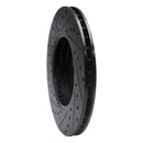 R1 02-04 Ford Focus Front Right Drilled & Slotted Black Brake Rotor