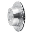 R1 69-83 Porsche 911 Rear Left Drilled & Slotted Silver Brake Rotor
