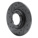 R1 80-82 Toyota Tercel Front Left Drilled & Slotted Black Brake Rotor