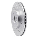 R1 07-15 Mini Cooper (Excl Clubman) Front Right Drilled & Slotted Silver Brake Rotor