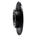 R1 14-19 Fiat 500L Rear Right Drilled & Slotted Black Brake Rotor