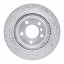 R1 06-21 BMW 230I Rear Right Drilled & Slotted Silver Brake Rotor