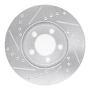 R1 91-00 Ford Windstar Front Right Drilled & Slotted Silver Brake Rotor