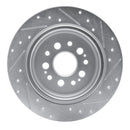 R1 19-25 Acura RDX Front & Rear Drilled & Slotted Silver Brake Rotor Set