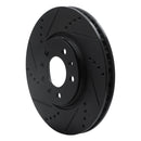 R1 06-10 Pontiac Solstice Front Left Drilled & Slotted Black Brake Rotor