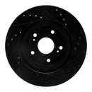 R1 06-17 Suzuki Grand Vitara Front Left Drilled & Slotted Black Brake Rotor