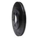 R1 00-06 Ford Thunderbird Rear Right Drilled & Slotted Black Brake Rotor